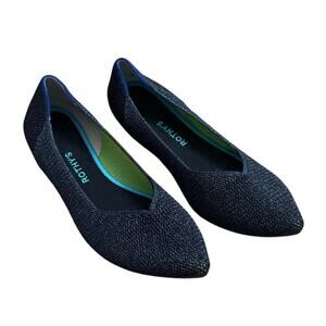Rothy's The Point Flats in Metallic Lattice Stitch Size 12 Work Office Travel